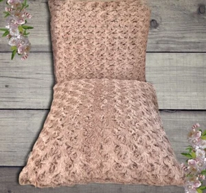 2er Pack Luxus Kissen MIT Bezügen - Floral Rose wie Strukturmuster 40x40 - Bild 1 von 5