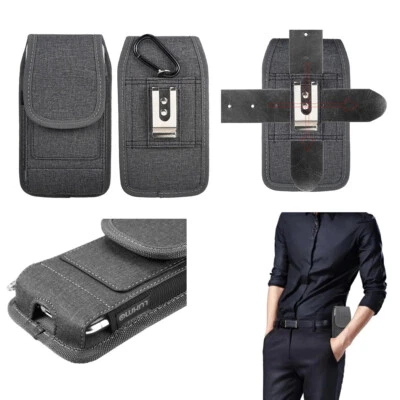 Funda protectora de nailon premium para teléfono móvil con clip para cinturón para teléfono inteligente Foto 1 de 4