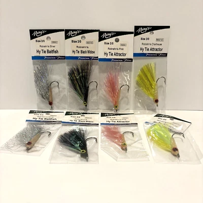 (8) Robrahn’s Hy Tie Serpentinas de agua salada Moscas por Rainy’s 2/0 Cebo Fish Attractor Foto 1 de 4