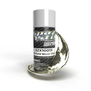 Spaz Stix 10019 White Gold Mirror Chrome Aerosol Spray Paint 3.5oz Can - Picture 1 of 1