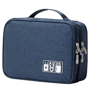 Reise Kabel Organizer Tasche, elektronisches Zubehör Etui tragbar S dunkelblau - Bild 1 von 7