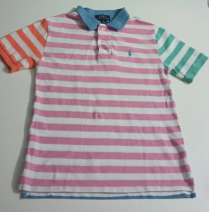 Polo Ralph Lauren Kids 10/12 Multi color Stripe Polo Shirt - Picture 1 of 16