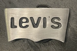 Vintage Levi’s Gürtelschnalle ~ Levi Strauss ~ Levis Denim Jeans 70er Jahre ~ Zinn - Bild 1 von 6
