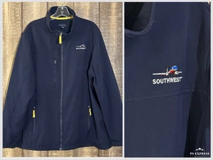Chaqueta Southwest Airlines Para Hombre 3XL Azul Marino Cremallera Completa Rendimiento Polar - Imagen 1 de 8