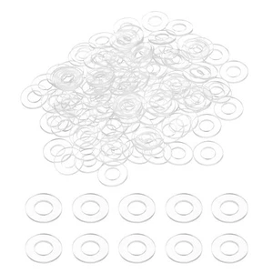 120Stk M5 PVC-Unterlegscheiben,5mm ID,12mm AD,1mm Dicke,transparent - Bild 1 von 7