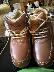 Rockport Works Open Road Oxford RK675 4" Steel Toe Women 10 W Brown Leather #1e - Picture 1 of 22