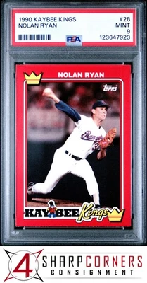 1990 KAYBEE KINGS #28 NOLAN RYAN RANGERS HOF PSA 9 - Image 1 of 3