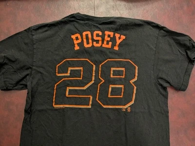 Camiseta manga corta Buster Posey #28 de los Gigantes de San Francisco talla L grande Foto 1 de 3