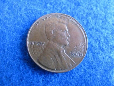 Extremely rare 1960 U.S. PENNY with MULTIPLE STRIKES, Minting ERROR - Image 1 of 4