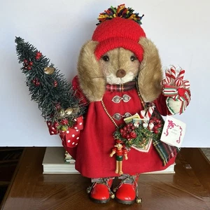 Vintage Apple Whimsey Christmas Bunny Numbered Signed 26/100 Limited 20" Cindy T - Picture 1 of 24