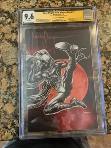 CGC 9.6 SS #1 Virgin Moon Knight Black White & Blood Auto MICO SUAYAN MEGACON - Picture 1 of 4