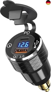 USB Din Hella Steckdose Adapter für BMW Motorrad: USB C PD 30W Ladegerät 12V W - Bild 1 von 7