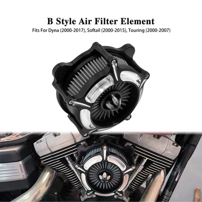 Filtro de filtro de aire de turbina Spike admisión gris para Harley Road Street Glide 00-07 Foto 1 de 4
