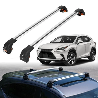 Barras transversales de techo para Lexus NX200T NX300 NX300H 2015-2021 con rieles empotrados Foto 1 de 4