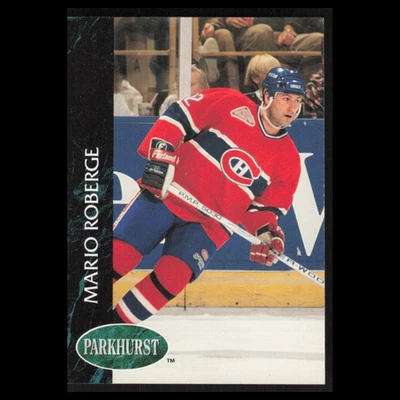 Mario Roberge #322 1992 Parkhurst Montreal Canadiens Hockey Card NHL NM - Image 1 of 3