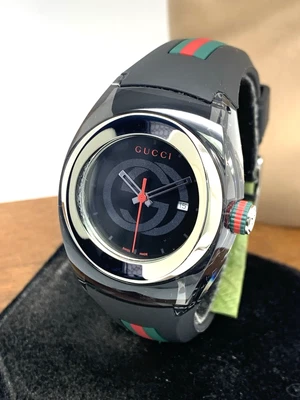 Reloj Mujer GUCCI SYNC YA137301 Cuarzo Suizo Negro Banda Goma 36mm Foto 1 de 4