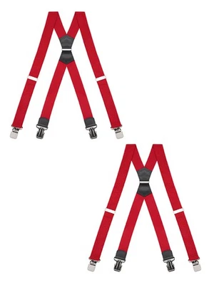 Paquete de 2 correas ajustables con tirantes X clips fuertes de moda de alta resistencia Buyless para hombre Foto 1 de 4