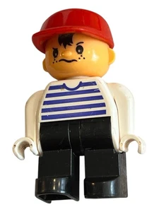 Boy Red Hat LEGO DUPLO Striped Shirt Excellent Used Condition 2-1/2”T As Shown - Picture 1 of 8