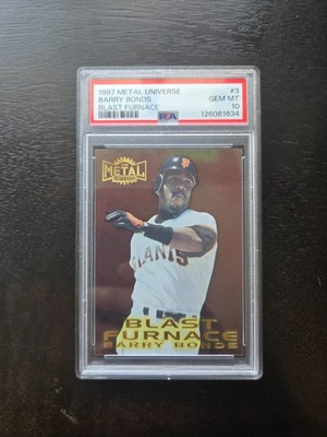 Metal Universe 1997 alto horno Barry Bonds PSA 10 gemas como nuevo #3 Foto 1 de 2