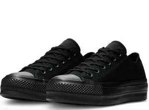 Scarpa DONNA 9 Converse Chuck Taylor All Star CTAS Clean Lift OX 562926C nera - Foto 1 di 7