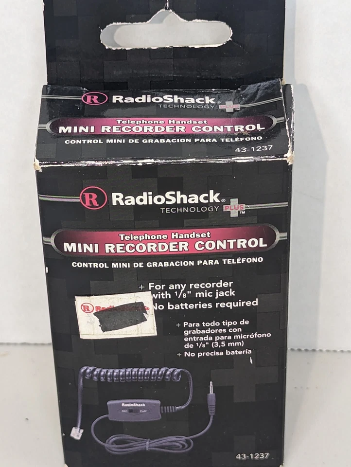 RadioShack Landline Telephone Handset Mini Recorder Control 4301237