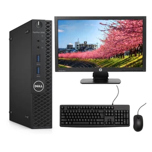 Pack Dell 3050 Micro 4 Go RAM 128 Go SSD Wifi + HP P222va 22" FHD LED ✅ - Photo 1/6