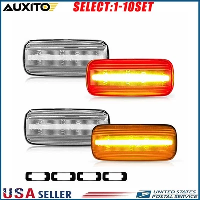 Clear LED Side Marker Lights Front Rear For Dodge Ram 2500/3500 10-18 4-20X - Image 1 of 4