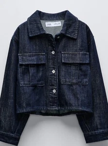 NWT Zara Flowy Denim Shirt Girl - Size 8-9 Years - Picture 1 of 6