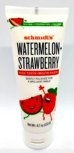 Schmidt's Kids Tooth & Mouth Paste Watermelon Strawberry - 4.7 Oz Fluoride Free - Picture 1 of 2