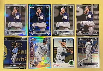 Josh Lowe 8 Rookie Card Lot: Chrome Sapphire, Refractors, Insert, And Bases - Image 1 of 4