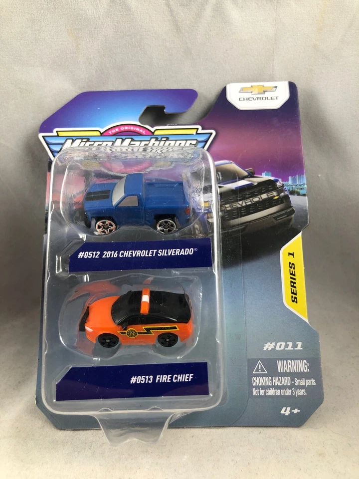 Micro Machines 0512 2016 Chevrolet Silverado & #0513 Fire Chief 2-pack - Image 1 of 1