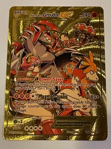 Team Magmats Groudon EX Foil Pokémon Karte Geschenk Fan Art Sammlerstück - Bild 1 von 2