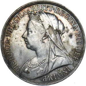Corona LIX 1896 - Moneda de plata británica Victoria - Muy bonita - Imagen 1 de 2