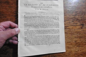 CHRISTIAN GOTTLIEB SELLE - DE LA REALITE ET DE L'IDEALITE 1792 DISBOUND FRENCH - Imagen 1 de 7