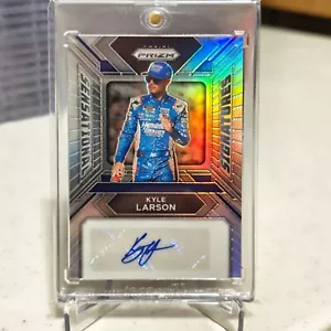 KYLE LARSON 2024 PANINI PRIZM RACING SENSATIONAL SIGNATURES SILVER PRIZM - Picture 1 of 1