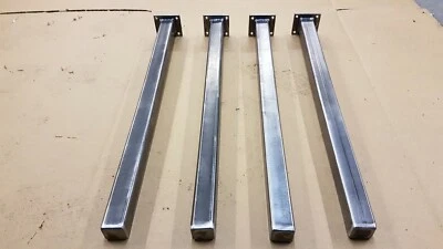 4 BOX STEEL METAL LEGS DINING TABLE COFFEE BENCH DESK OFFICE BAR INDUSTRIAL - Image 1 of 4