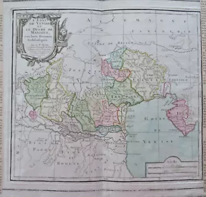 Venedig Herzogtum Mantua Italien Istrien Verona Padua Friaul 1766 Brion gravierte Karte - Bild 1 von 4