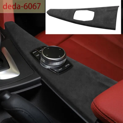 Borde de panel multimedia de gamuza negro gris para BMW Serie 3 4 3GT F30 F34 GT 2013-19 Foto 1 de 4