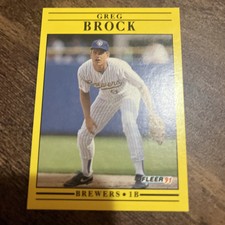 1991 Fleer - #577 Greg Brock Milwaukee Brewers