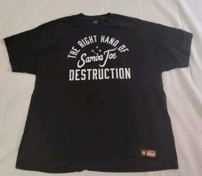 Camiseta WWE Authentic Wear Samoa Joe The Right Hand of Destruction Hombres 2X Usada en Excelente Condición Foto 1 de 4
