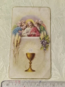 Santino Holy Card Eucarestia Gesù e gli Apostoli NB Roma/162 SI171 ^ - Imagen 1 de 2