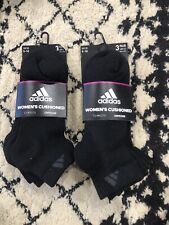 Adidas Superlite Low Cut Socks, Women Size 5-10, Black 3 Pack Lot 2=6 Pairs. G6