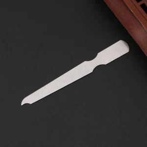 2x Kit Attrezzi Manicure Pedicure Doppio Lato Lima Nail Art Metallo Acciaio Inox - Foto 1 di 12
