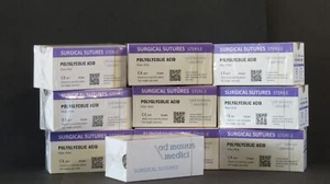 120 Folien PGA / PGS 21mm 3/8 schneidend USP 1, 70 cm, Nahtmaterial, Sutures - Bild 1 von 2