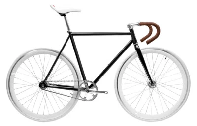 WLKIE - Schwarz 55cm Single Speed Freiläufe Rennrad Fixed Gear Fixie UK Neu - Bild 1 von 4