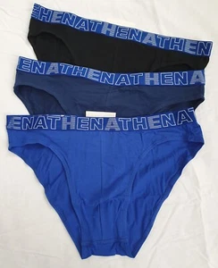 Athena 3er Pack Herren Slips Coton Stretch EcoPack Unterwäsche Schwarz Blau XL - Bild 1 von 3