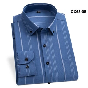 Camisas Oxford para Hombres Formales Negocios Mangas Largas Bolsillo Algodón Informal Camisa de Vestir - Imagen 1 de 25