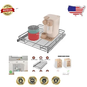 Maximize Kitchen Space: 20"W Roll-Out Cabinet Organizer with Heavy Gauge Metal - Picture 1 of 8