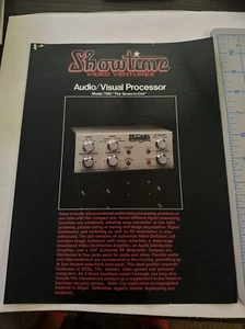 Showtime Video Ventures 7000 Siete en uno PROCESADOR AUDIOVISUAL HOJA DE ESPECIFICACIONES 1982 - Imagen 1 de 5