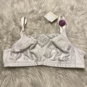 Amoena 40A Bra White Mastectomy Isabel Wire Free Camisole Back Closure 2118 NEW - Picture 1 of 8